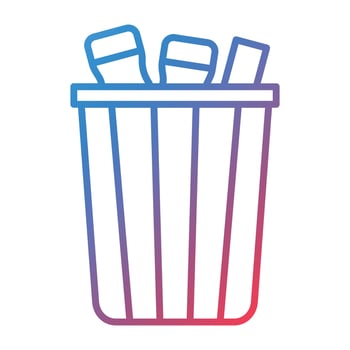 Garbage Line Gradient Icon vector