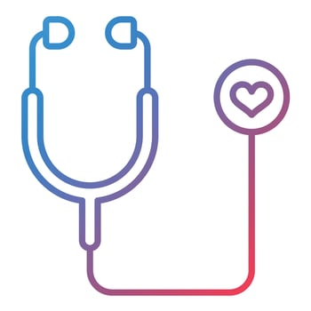 Free Medical Checkup Line Gradient Icon vector