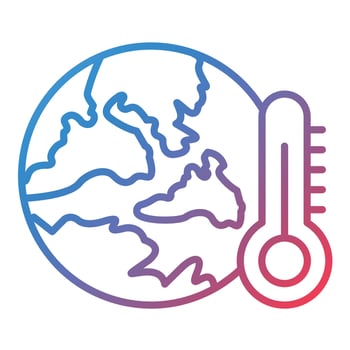 Climate Change Line Gradient Icon vector