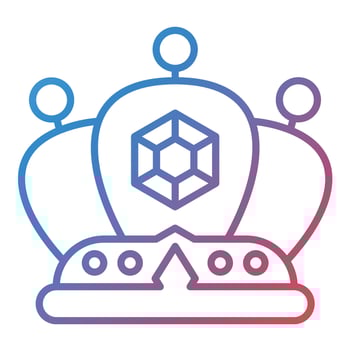 Crown Line Gradient Icon vector