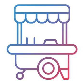 Stall Line Gradient Icon vector