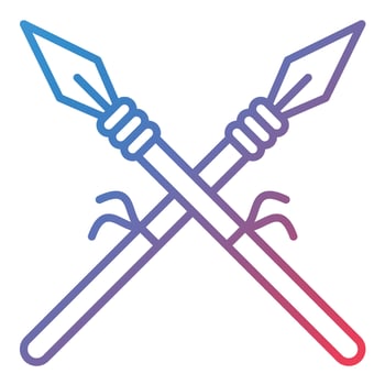 Lance Line Gradient Icon vector