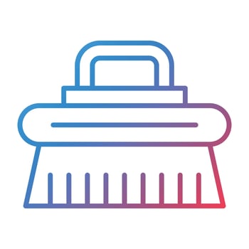 Cleaning Brush Line Gradient Icon vector