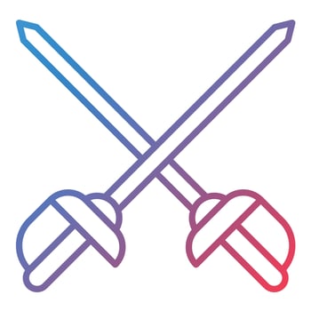 Rapier Line Gradient Icon vector