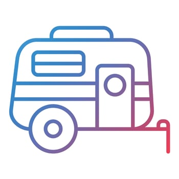 Caravan Line Gradient Icon vector