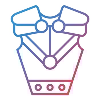 Armor Line Gradient Icon vector