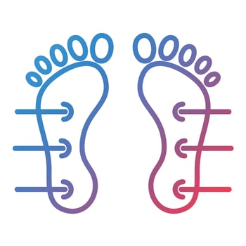 Foot Acupuncture Line Gradient Icon vector