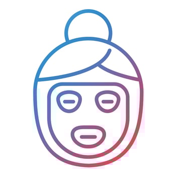 Facial Mask Line Gradient Icon vector