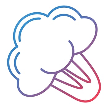 Cauliflower Line Gradient Icon vector