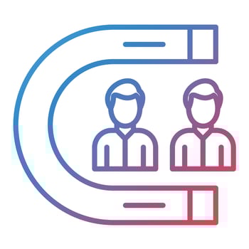 User Engagement Line Gradient Icon vector