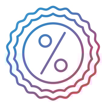 New Offer Line Gradient Icon vector