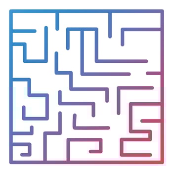 Maze Challenge Line Gradient Icon vector