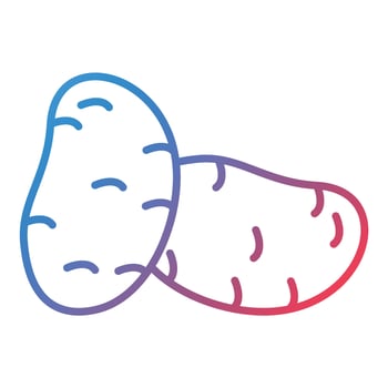 Potato Line Gradient Icon vector