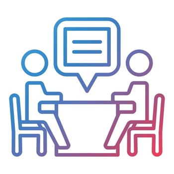 Interview Line Gradient Icon vector