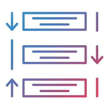 Rearrange Tasks Line Gradient Icon vector