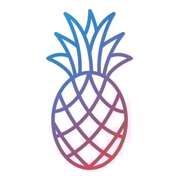 Pineapple Line Gradient Icon vector