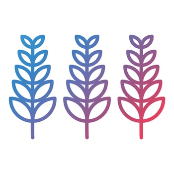 Wheat Line Gradient Icon vector