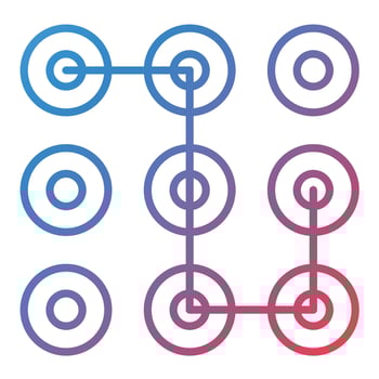 Pattern Lock Line Gradient Icon vector