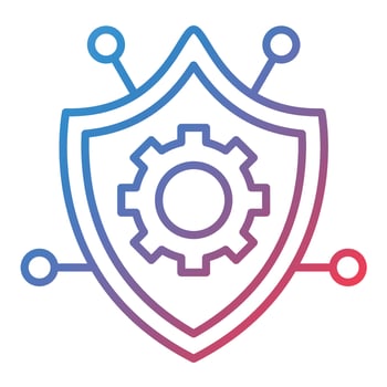 Security Settings Line Gradient Icon vector