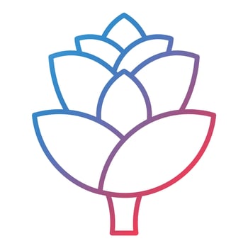 Artichoke Line Gradient Icon vector