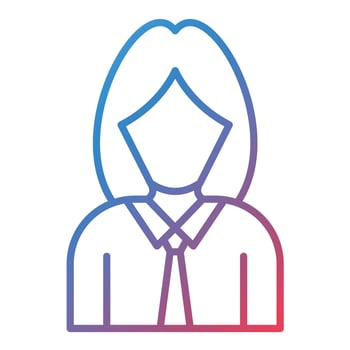Employee Line Gradient Icon vector
