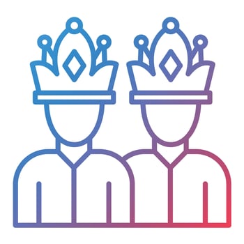Leaders Line Gradient Icon vector