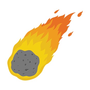 Flame meteorite illustration vector