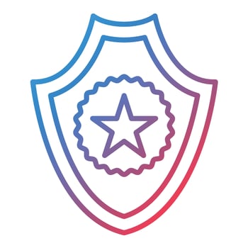 Badge Line Gradient Icon vector