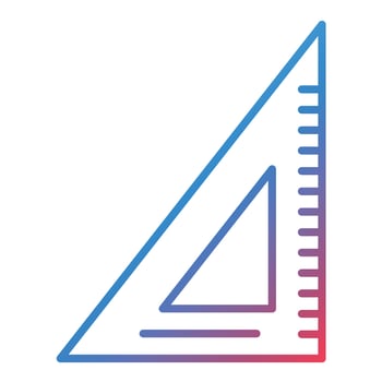 Geometry Triangle Line Gradient Icon vector