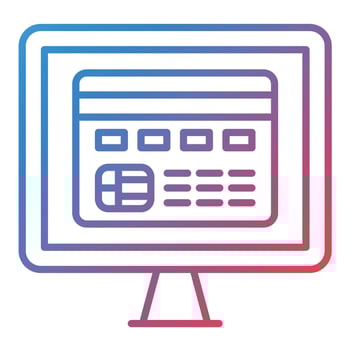 Online Payment Line Gradient Icon vector