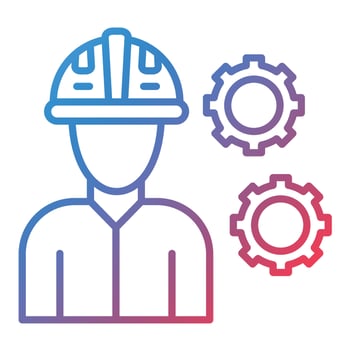 Engineering Line Gradient Icon vector
