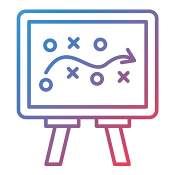 Strategic Plan Line Gradient Icon vector