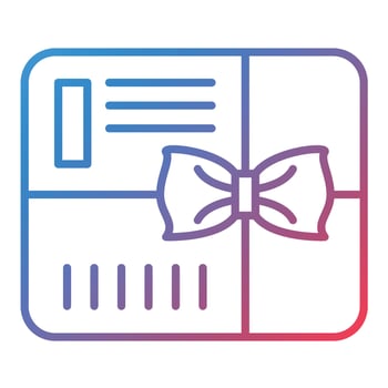 Gift Card Line Gradient Icon vector
