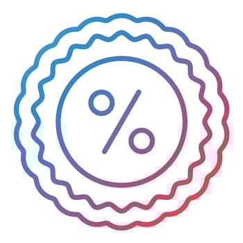 Offer Line Gradient Icon vector
