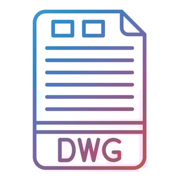 DWG Line Gradient Icon vector