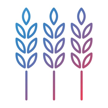 Wheat Line Gradient Icon vector