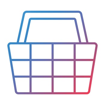 Basket Line Gradient Icon vector