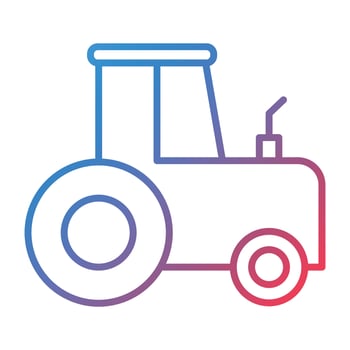 Tractor Line Gradient Icon vector