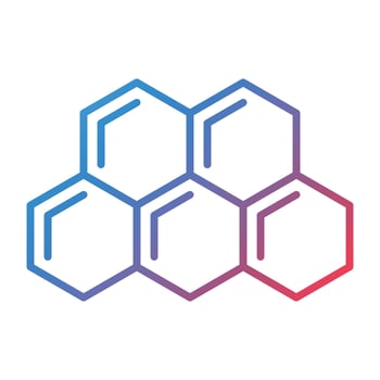 Honeycomb Line Gradient Icon vector