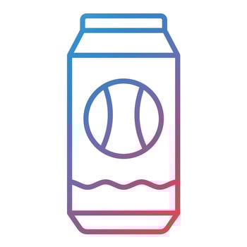 Soda Can Line Gradient Icon vector