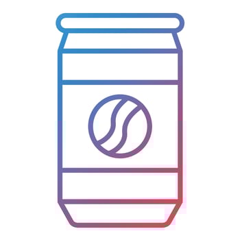 Cola Line Gradient Icon vector