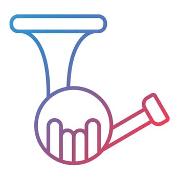 Horn Line Gradient Icon vector