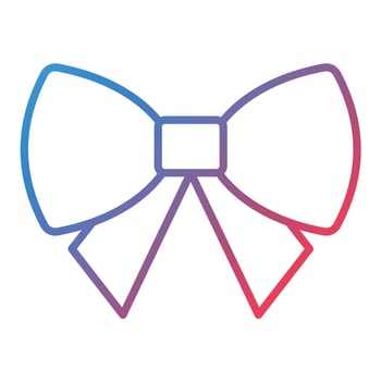 Bow Tie Line Gradient Icon vector