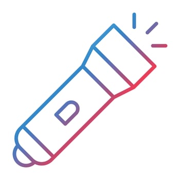 Flashlight Line Gradient Icon vector