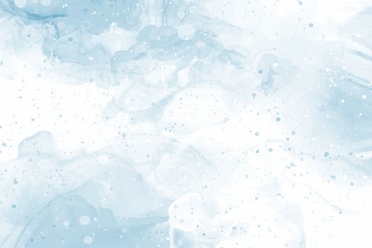 Abstract blue winter watercolor background. Sky pattern with snow vector
