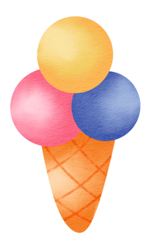 hand drawn watercolor ice cream Icon png