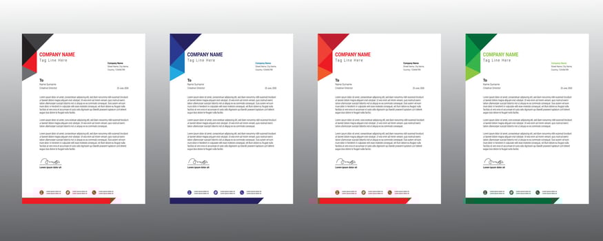 Blue Corporate and elegant Letterhead Template vector