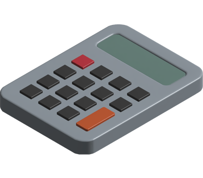 3d illstration of calculator png