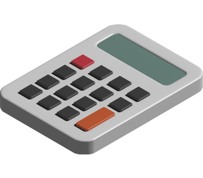 3d illstration of calculator png