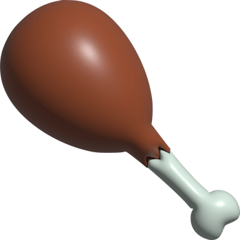 3d illustration of chicken leg png